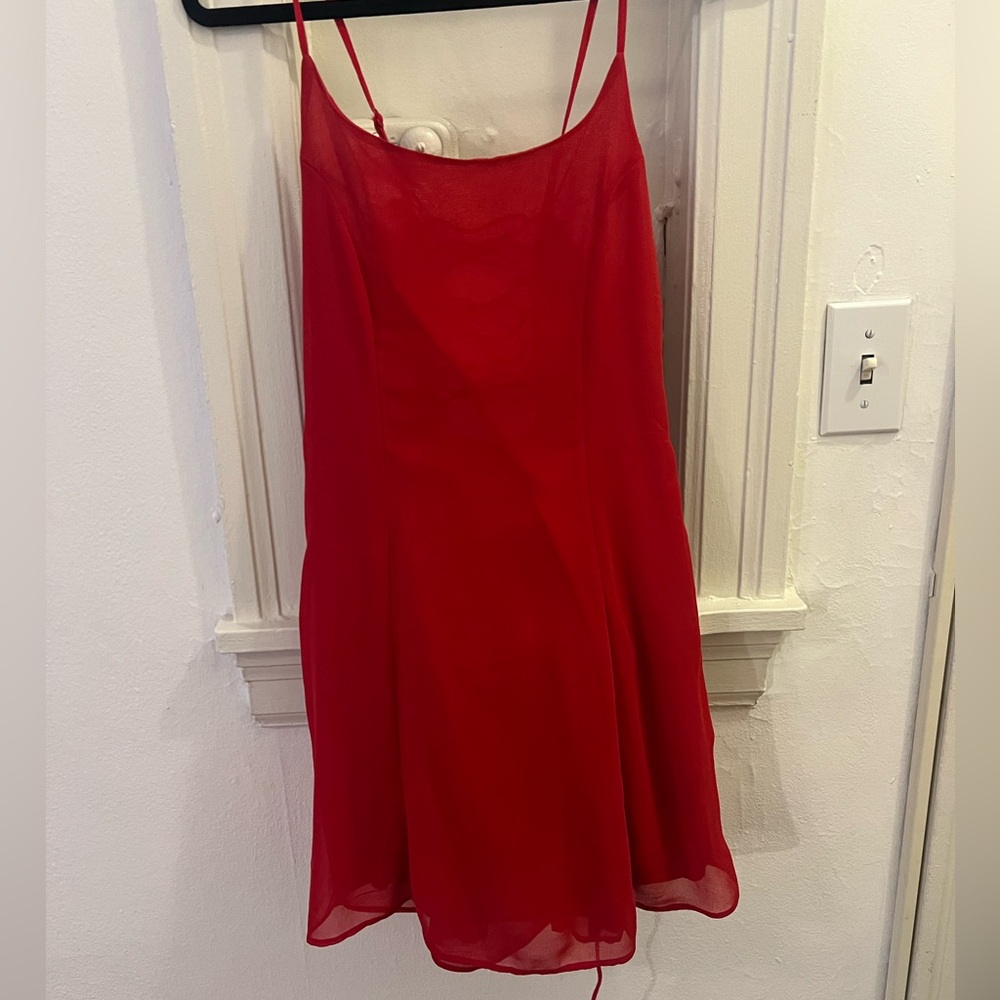 Urban Outfitters red sun dress